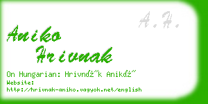 aniko hrivnak business card